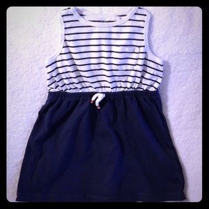 Nautical stripes w/drawstring dress